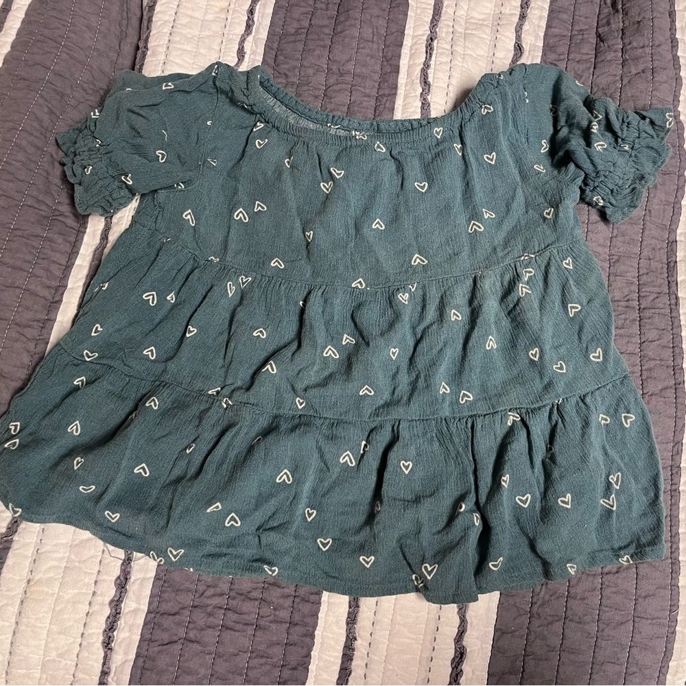 Cat & Jack Blue Dress with Heart Design